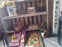 2 Shelves of Sunflower crafts