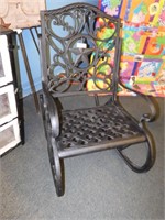 HEAVY CAST IRON TEXAS STAR OUTDOOR ROCKER