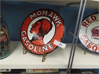 VINTAGE MOHAWK GASOLINE PORCELAIN SIGN