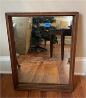 wood framed mirror