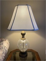 Crackle Glass Table Lamp NICE CONDITION