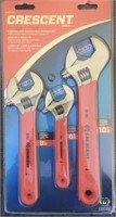Crescent Cushion Grip Adjustable Wrench Set - New