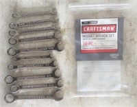 Craftsman Midget Wrench Set 10 pc - New