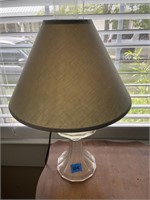 small glass lamp