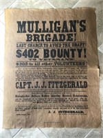 Mulligan's Brigade Reproduction Poster