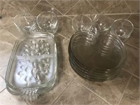 Mixed Lot of Glass Snack Plates & Cups