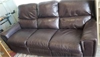 Leather La-Z-Boy Reclining Sofa