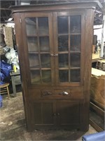 Primitive Cherry Corner Cabinet