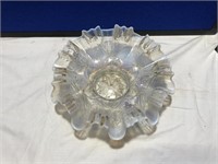 Opalescent Flute Goofas Glass Bowl