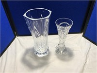 2 Leaded Crystal Vases