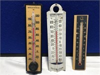 3 Small Vintage Thermometer