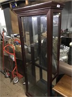 Mahogany Glass Sided Curio Cabinet