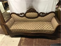 Antique burl Walnut Victorian Couch