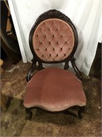 Vintage Upholstered Fruit back Back side chair