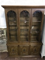 Simulated Pecan one pcs China Cabinet