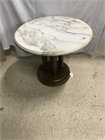 Round Marble top Pedestal Table