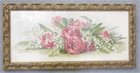 1899 American Beauty Roses & Lilies Print