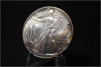 1986 Super Toned U.S. 1oz .999 Silver Eagle