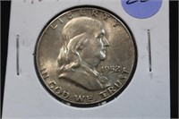 1952 Uncirculated Franklin Silver Half Dollar