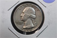 1959-D Washington Silver Quarter