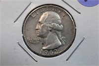 1962-D Washington Silver Quarter