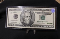 1996 Unc Federal Reserve $20 Star Note