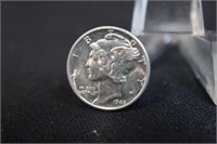 1945 Uncirculated Mercury Silver Dime