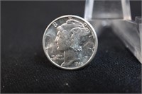 1945 Uncirculated Mercury Silver Dime