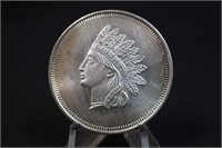 Vintage 1oz .999 Pure Silver Indian Head Coin