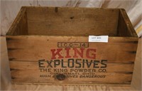 KING POWDER CO. EXPLOSIVES WOOD BOX