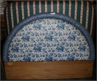 TWO FABRIC COVERED HEADBOARDS