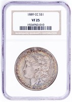 Coin 1889-CC U.S. Morgan Silver Dollar - NGC VF 25