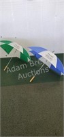 2 Le Brella golf automatic logo umbrellas,  blue