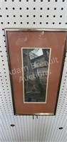 Metal frame matted ladder wall print, 10.25 x