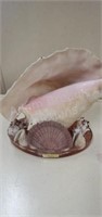 Vintage lighted conch seashell, Sea Shell City