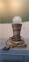 Vintage brass light, 5.25 inch diam, 5 in tall