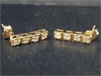 14k gold and diamond earrings