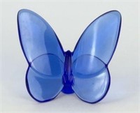 Baccarat Blue Crystal Butterfly Figurine