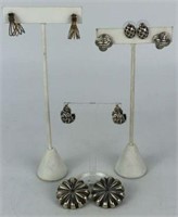 Sterling Silver Earrings- 5 pairs