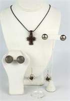 Sterling Earrings, Chain & Pendant - Allen Bruce