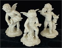 Dresden Bisque Porcelain Cherub Figurines