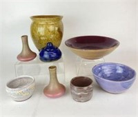 Assortment of Pottery Signed by Artists