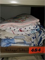 FLAT OF VTG. TABLECLOTHES