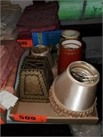 LOT SMALL LIGHT BULB LAMP SHADES