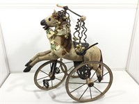 Vintage Wooden Horse Tricycle. Repairs/Damage