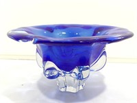 Art Glass Cobalt Bowl