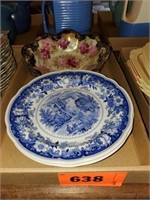 SPODE COUNTRY SCENES PLATES & OTHER PC.