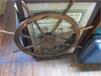 Wooden Accent Ship Wheel-30 in. wide