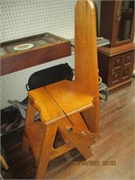 Wooden Step Stool Ironing Board Station