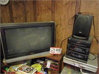 Toshiba 30" TV, VHS/DVD & RCA Stereo (3 items)